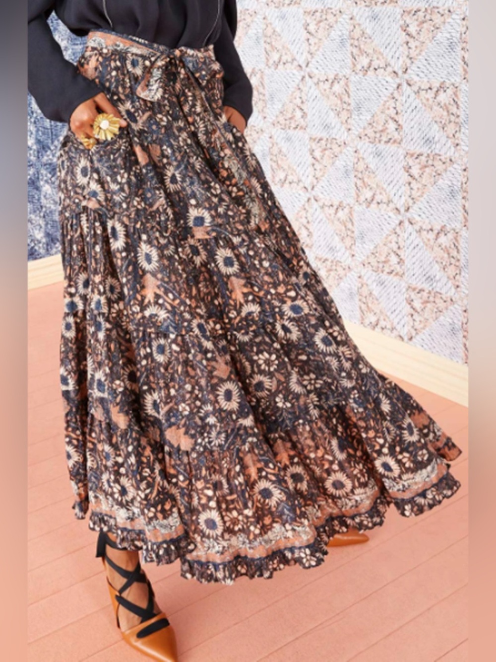 NWT Ulla Johnson Amelia Skirt in Obsidian 6